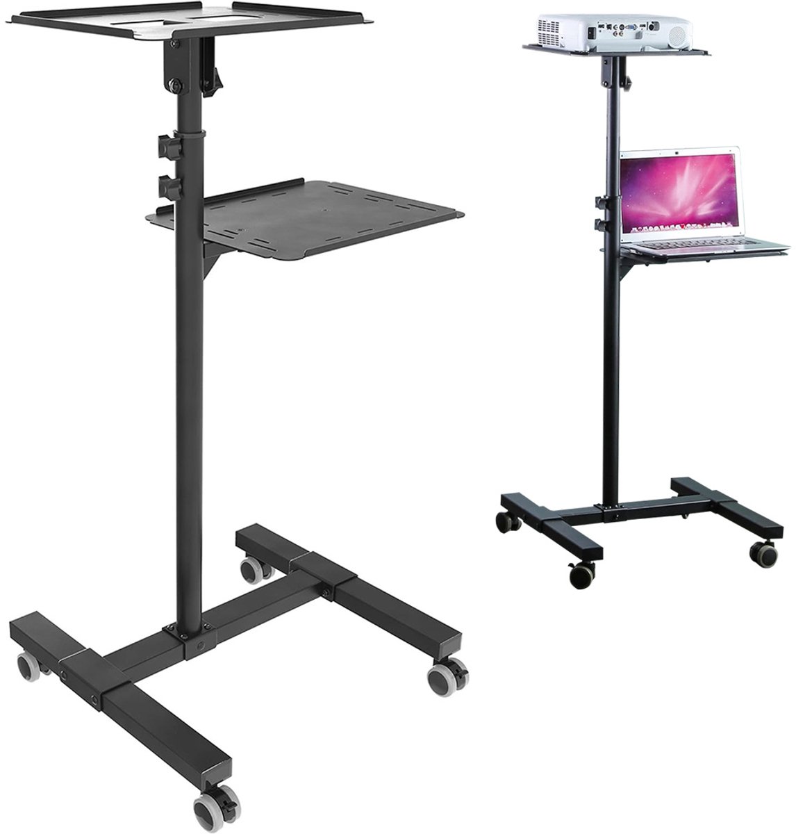 NBAP® Projector Statief – Beamer Statief Met Laptop Verdieping – Verstelbaar Standaard - Zwart