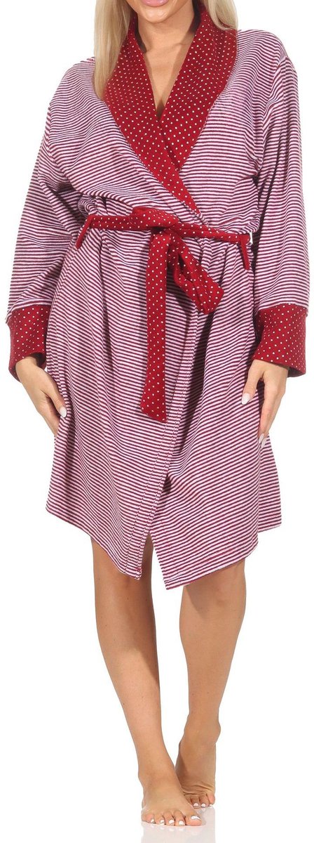 Normann badstof badjas voor dames in een geraffineerde look - ook in grote maten