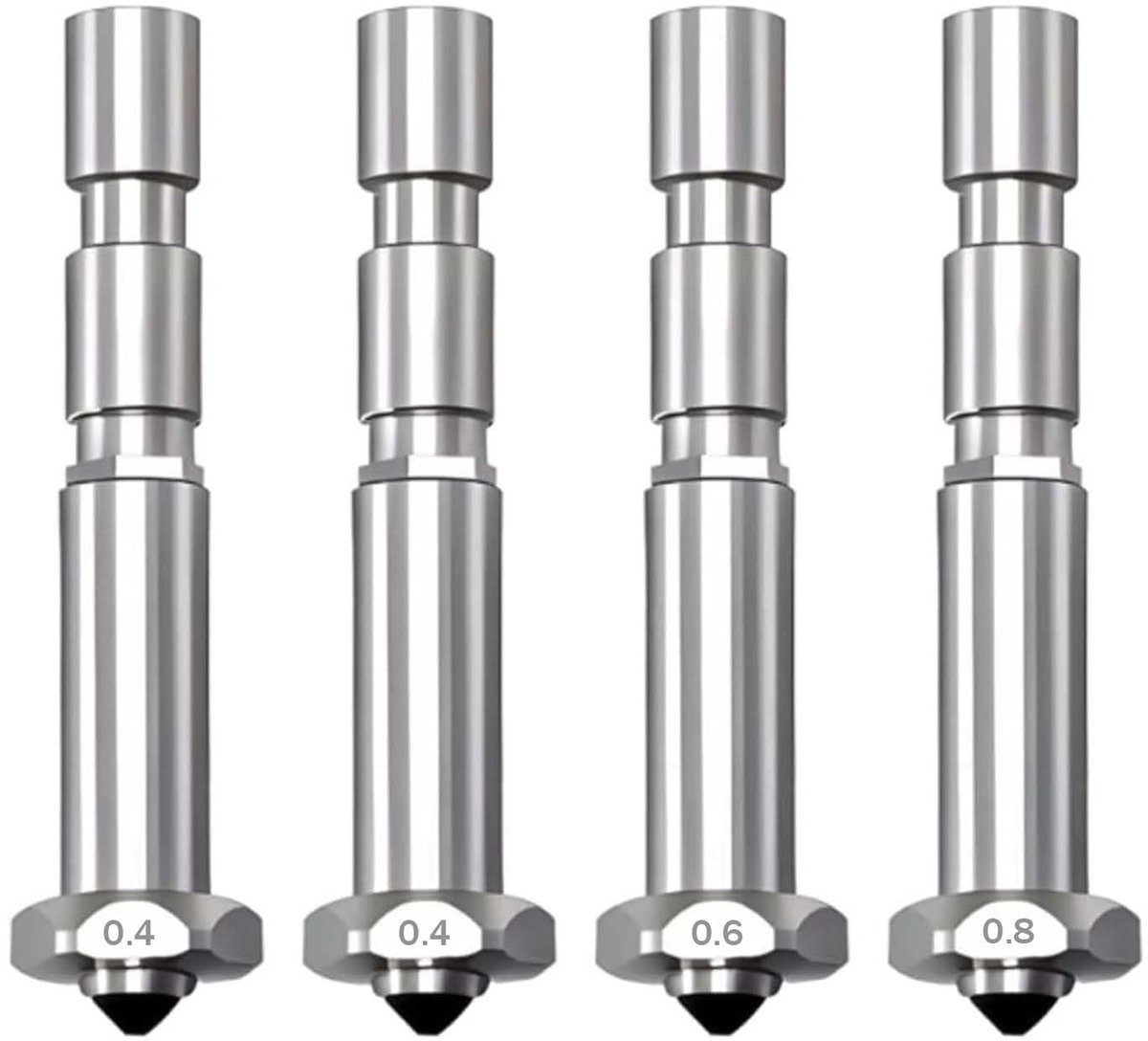 Mondstukken Set - Snelwissel Nozzles - 3D Printen - Hoge Snelheid - 0.4 0.6 0.8 mm