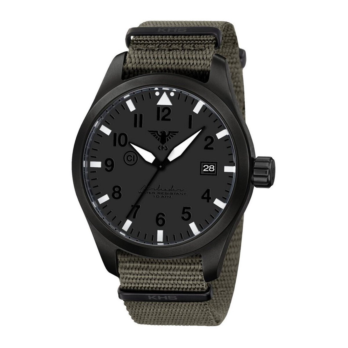 KHS - KHS.AIRBSXT.NSGO - Polshorloge - Kwarts - Heren - Airleader Black Steel XTAC