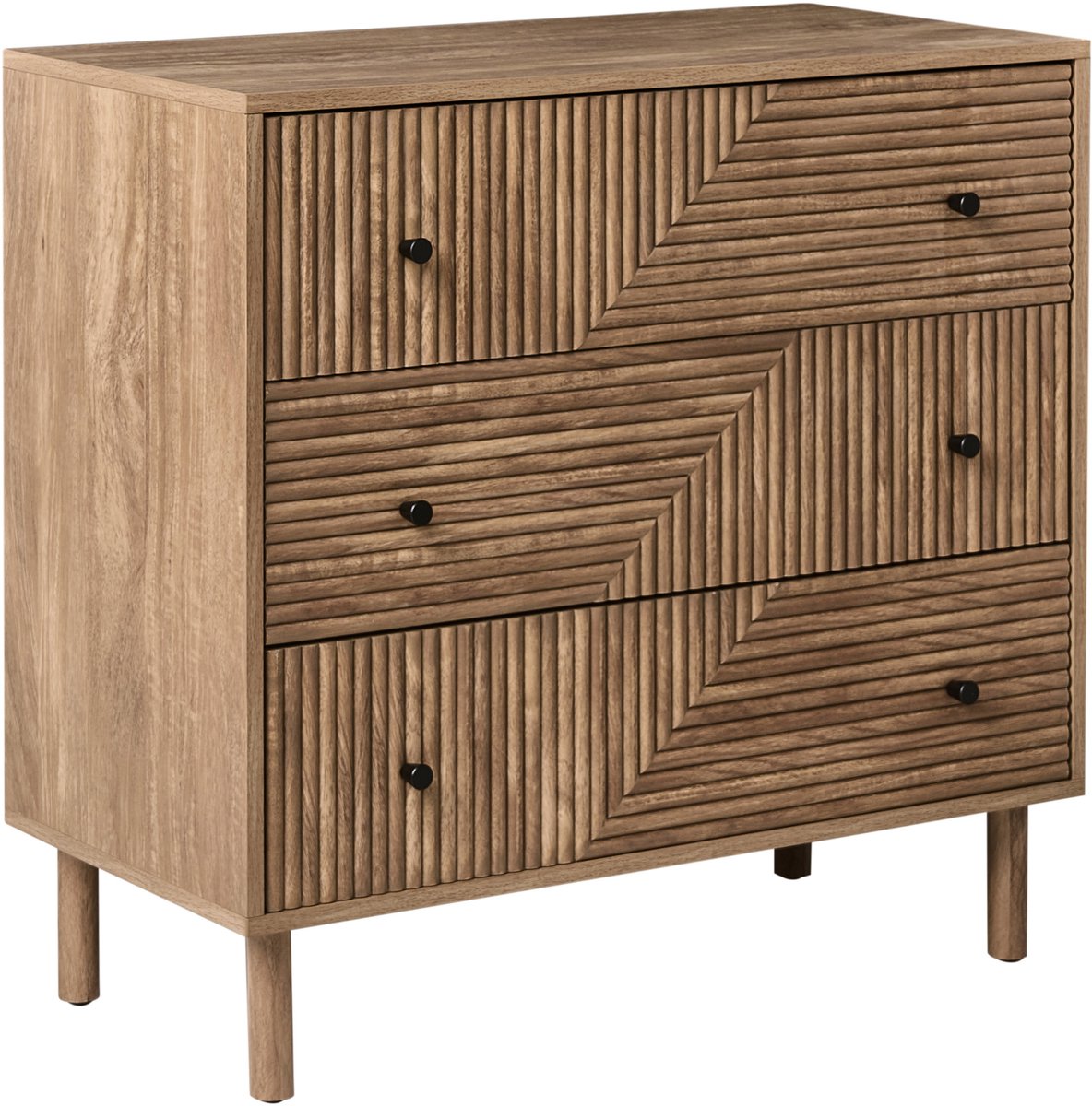 RONGE - Ladekast 3 lades - Lichtbruin - MDF