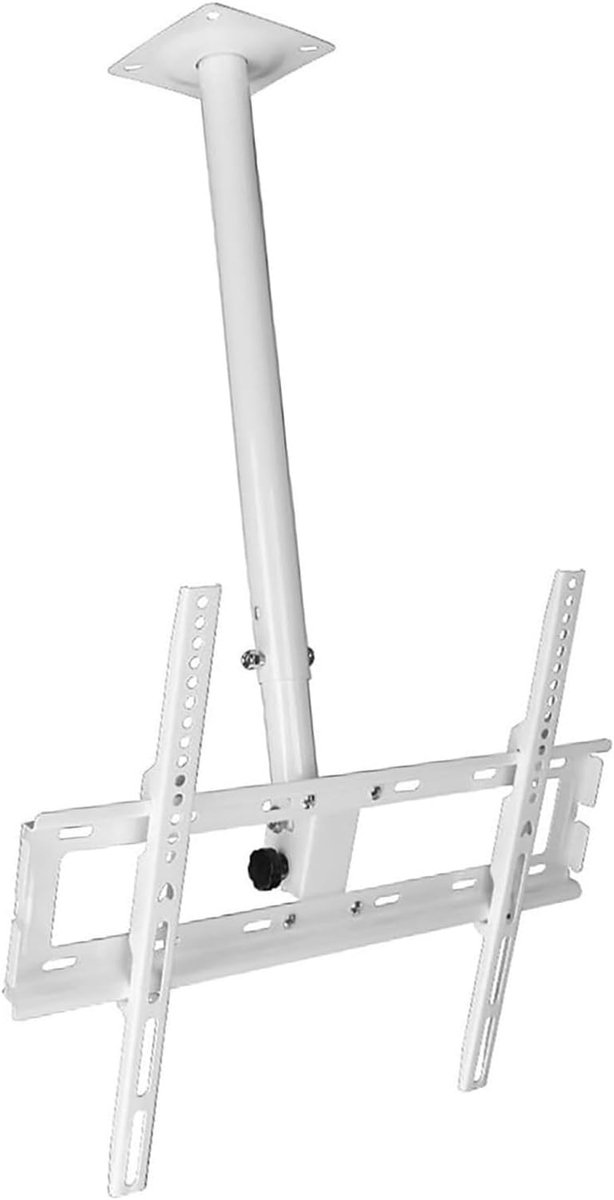 Plafond TV Beugel - Verstelbare TV Houder - Ruimte Besparen - 360 Graden Draaibaar - 0.5-1 Meter - Wit