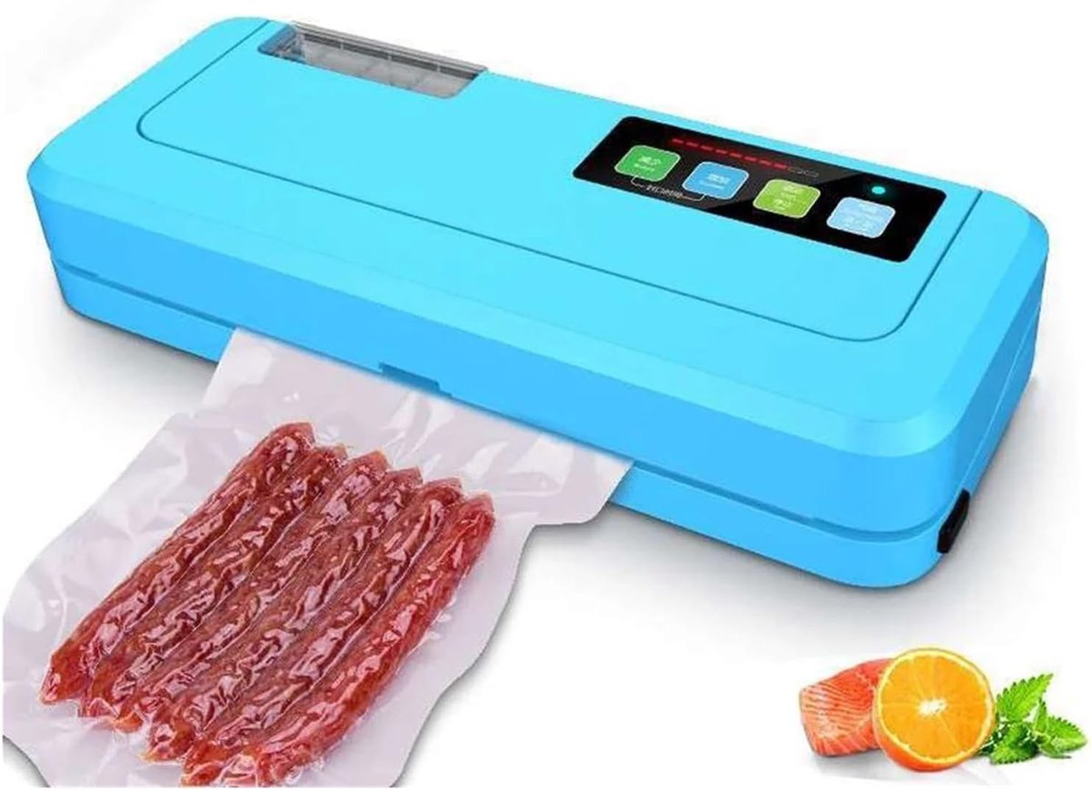 Voedsel Verzegelaar - Vacuümsealer Keuken - Voedsel Bewaren - Natte en Droge Vocht - 29cm Zakbreedte - Blauw