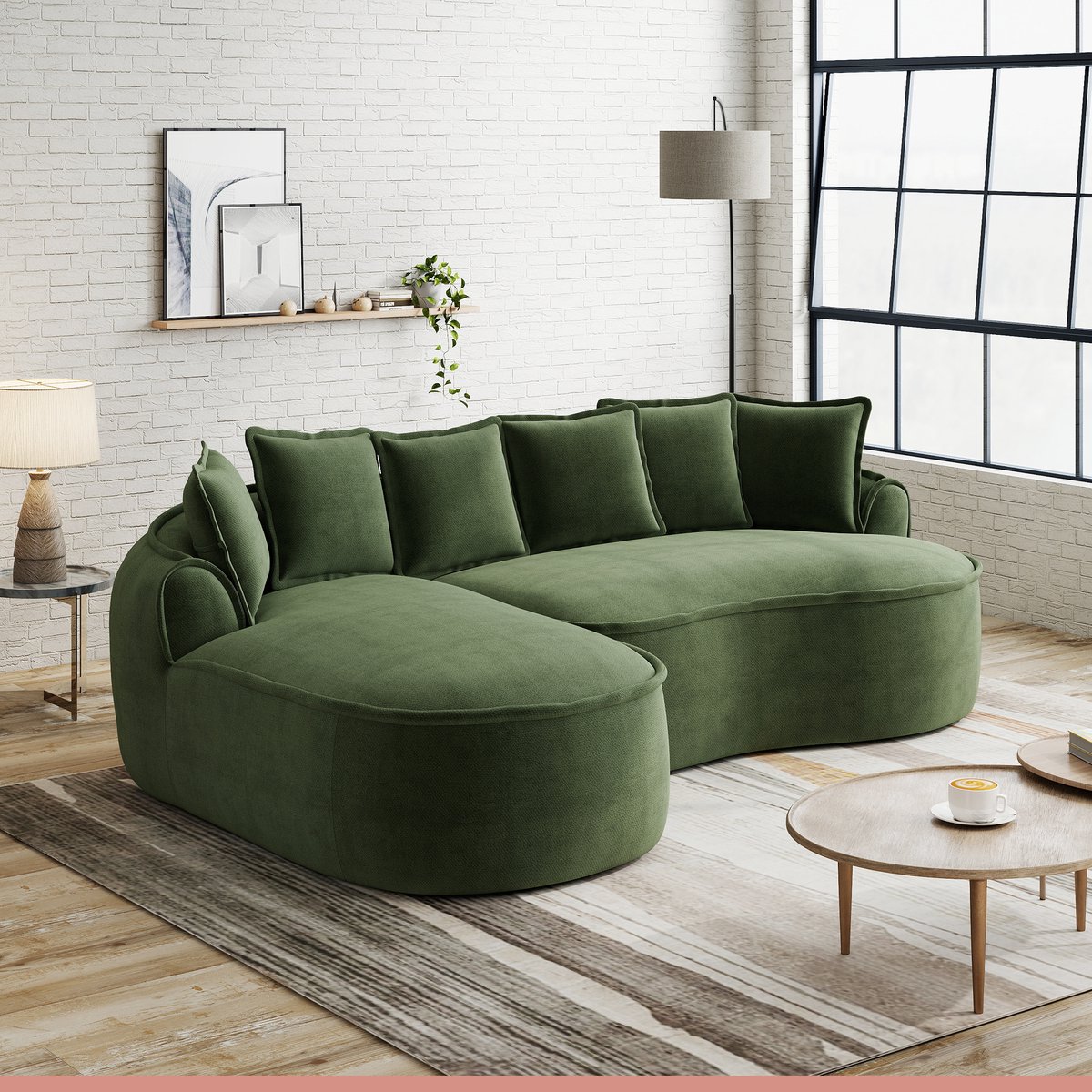 STILVORA Hoekbank Modulaire L-Vorm - Met Chaise Longue En Extra Diepe Zitting - Voor Woonk