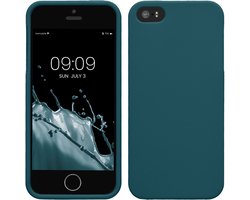 kwmobile telefoonhoesje geschikt voor Apple iPhone SE (1.Gen 2016) / iPhone 5 / iPhone 5S - Hoesje voor smartphone - Back cover in mat petrol