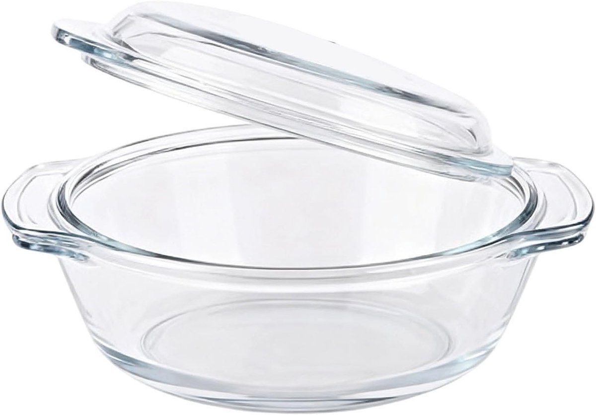 Glazen Braadpan - Ovenschaal Deksel - Brood Bakken - Hittebestendig Glas - 15 Liter