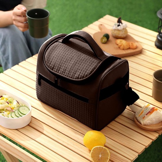 Geïsoleerde Lunchtas - Voedselbox Thermisch - Maaltijden Koel Houden - Drievoudig Gelaagd Design - 25 x 16.5 x 20.5 cm — afbeelding 4