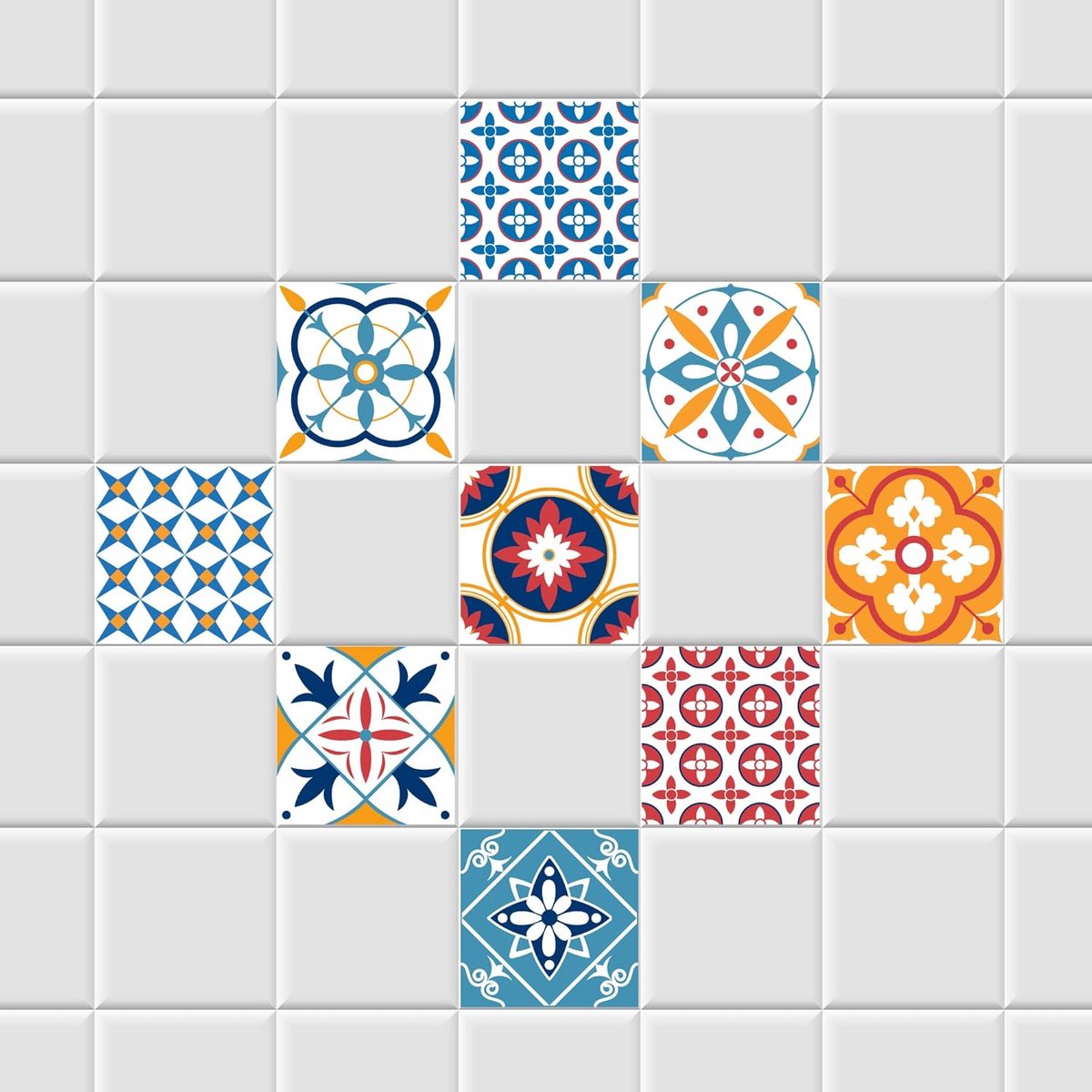 Vloerstickers Tegels - Plak Vloertegels - Woning Verfraaien - Anti-slip Laminaten - 10x10c