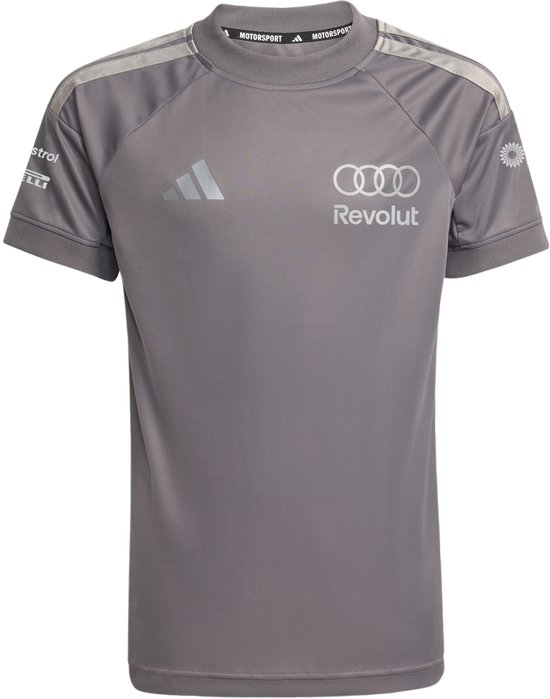 Adidas Performance Audi Revolut F1 Team Replica Coureursshirt - Kinderen - Grijs van Merkloos — afbeelding 3