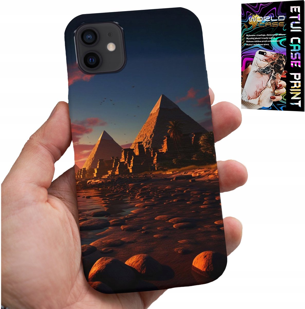 HOESJE VOOR IPHONE 12 MINI - PIRAMIDES VAN GIZA, EGYPTE, SFINX, FARAO
