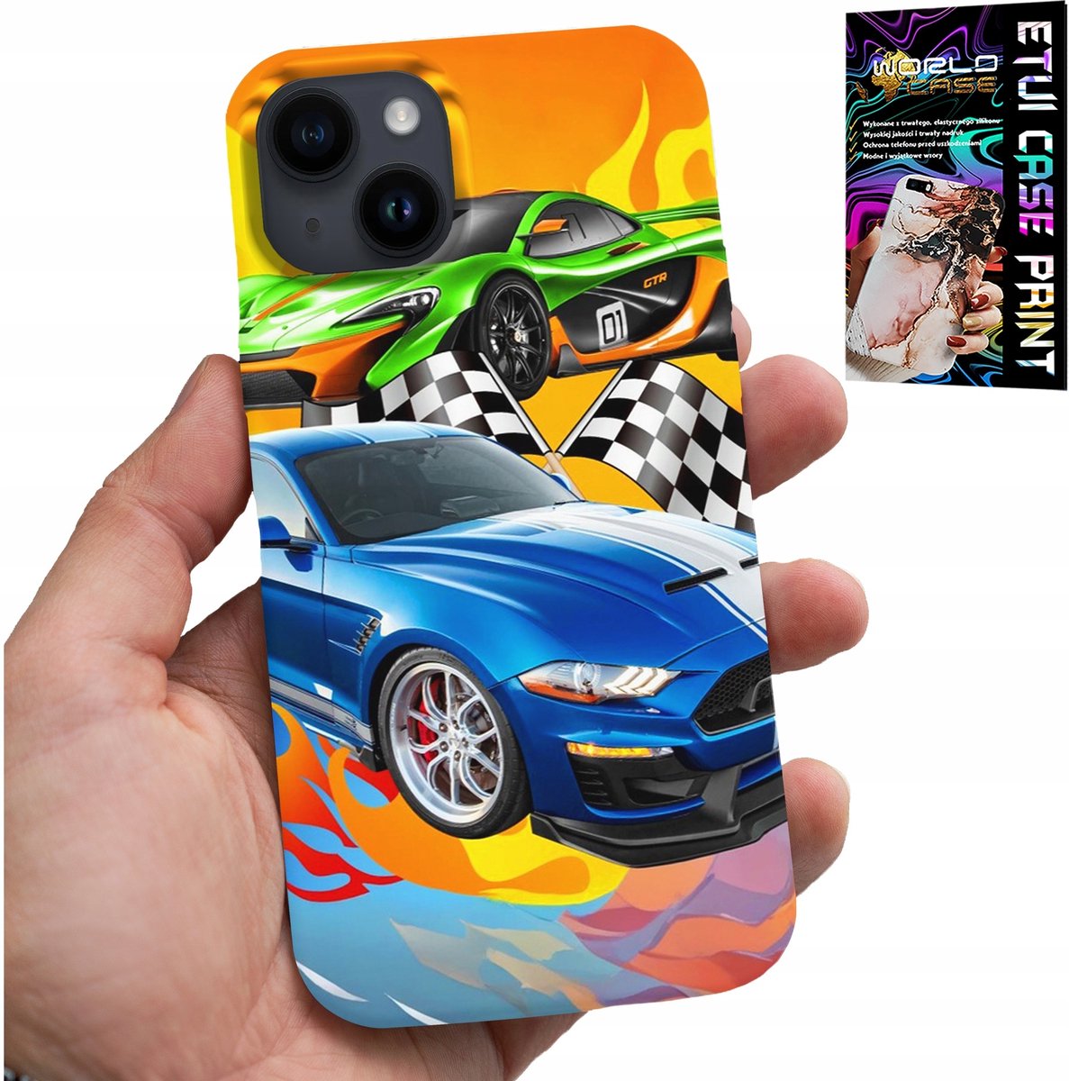 iPhone 13 hoesje - voor kinderen, raceauto's