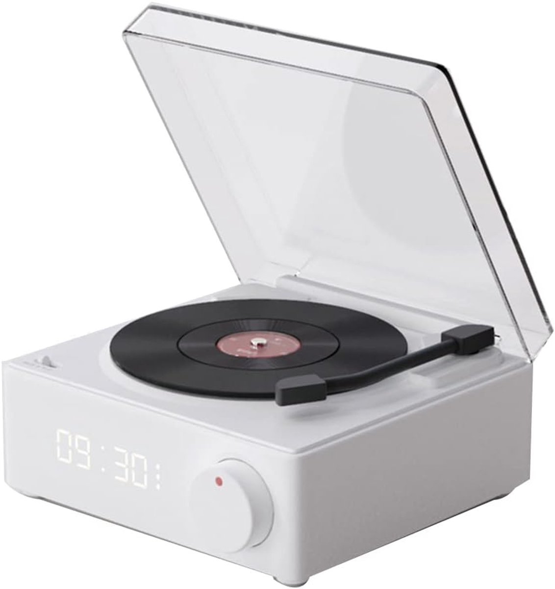 Desktop Sound Box - Bluetooth Speaker - Muziek Luisteren - Ingebouwde Wekker - 17 x 17 x 8 cm - Wit
