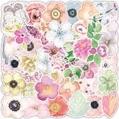 Meer Leuks - Bloemen stickers - 50 stuks - Flower sticker - Soft Colors - Bullet Journal Stickers - Planner Agenda Stickers - Scrapbook stickers - Laptop stickers - Telefoon stickers - Bujo stickers - Hobbystickers
