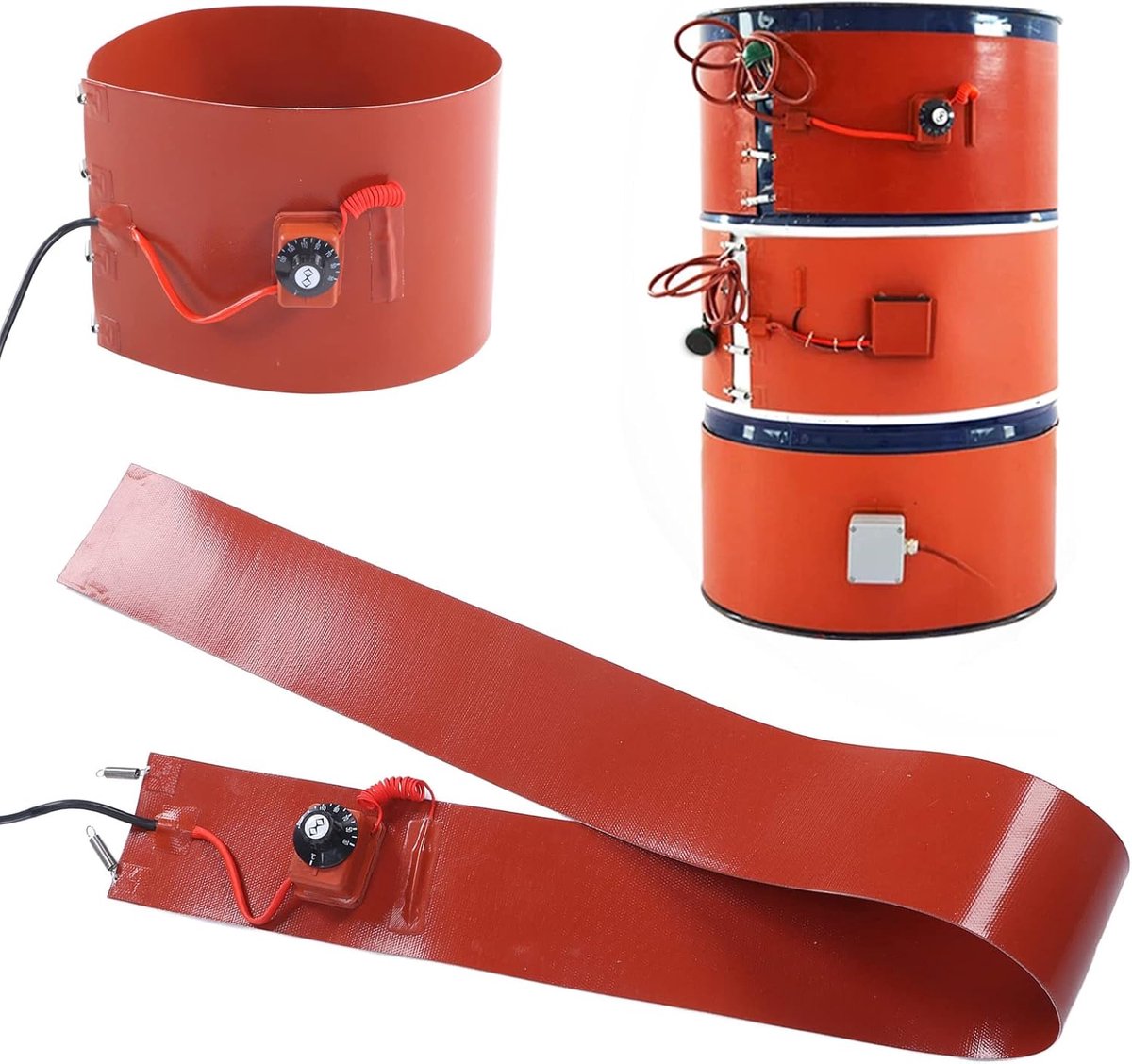 Verwarmingsriem - Silicone Band - Olie Trommel - Met Thermostaat - 174 x 13 cm