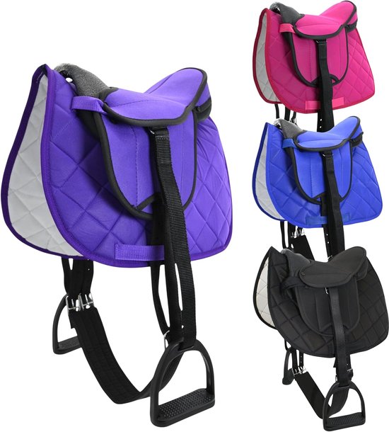 Kinder Zadelset - Speelzadel Set - Houten Paard - Complete Set Inclusief - Eenheidsmaat - Roze Kinder Zadelset - Speelzadel Set - Houten Paard - Complete Set Inclusief - Eenheidsmaat - Roze