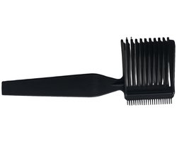 Professional Opscheerkam geschikt voor Overloop & Fading - Ergonomische Fade Kam geschikt voor Tondeuse en Schaar - Hittebestendige Knipkam geschikt voor Haar & Baard - Thuis Kapper & Barber Accessoire - Zwart