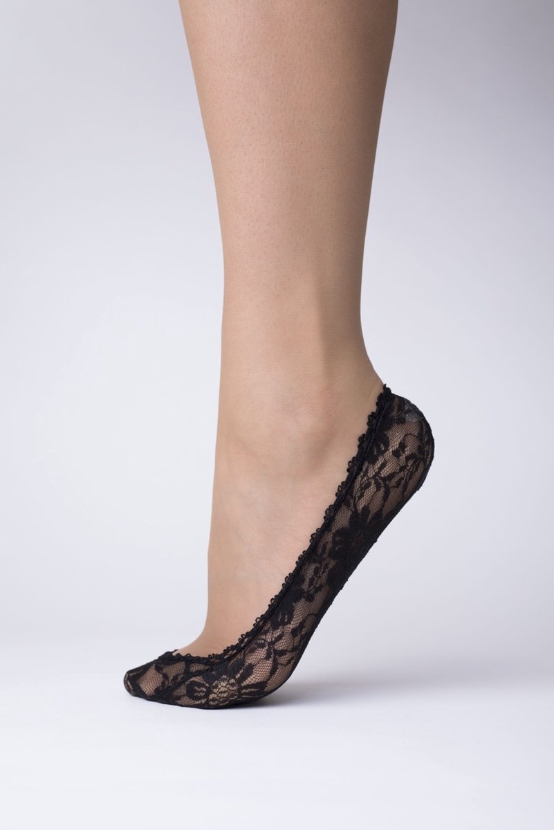 Steps - Mid Cut - Footies - Zacht Katoen - Onzichtbaar - 3-Pack - 39-42 - Zwart - 0080