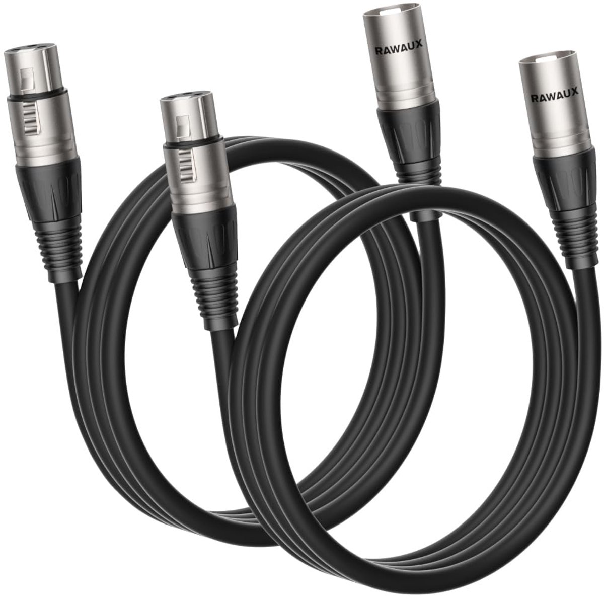 XLR Kabel - Microfoonsnoer Audio - Geluidsoverdracht - Gebalanceerde Signaal - 3 Meter - Zwart