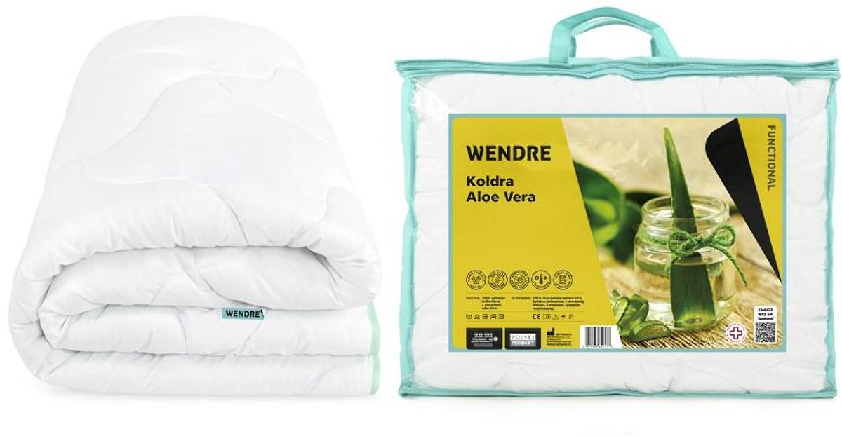 Wendre Aloe Vera - Dekbed - Microsvezel - 160x200cm - Wit
