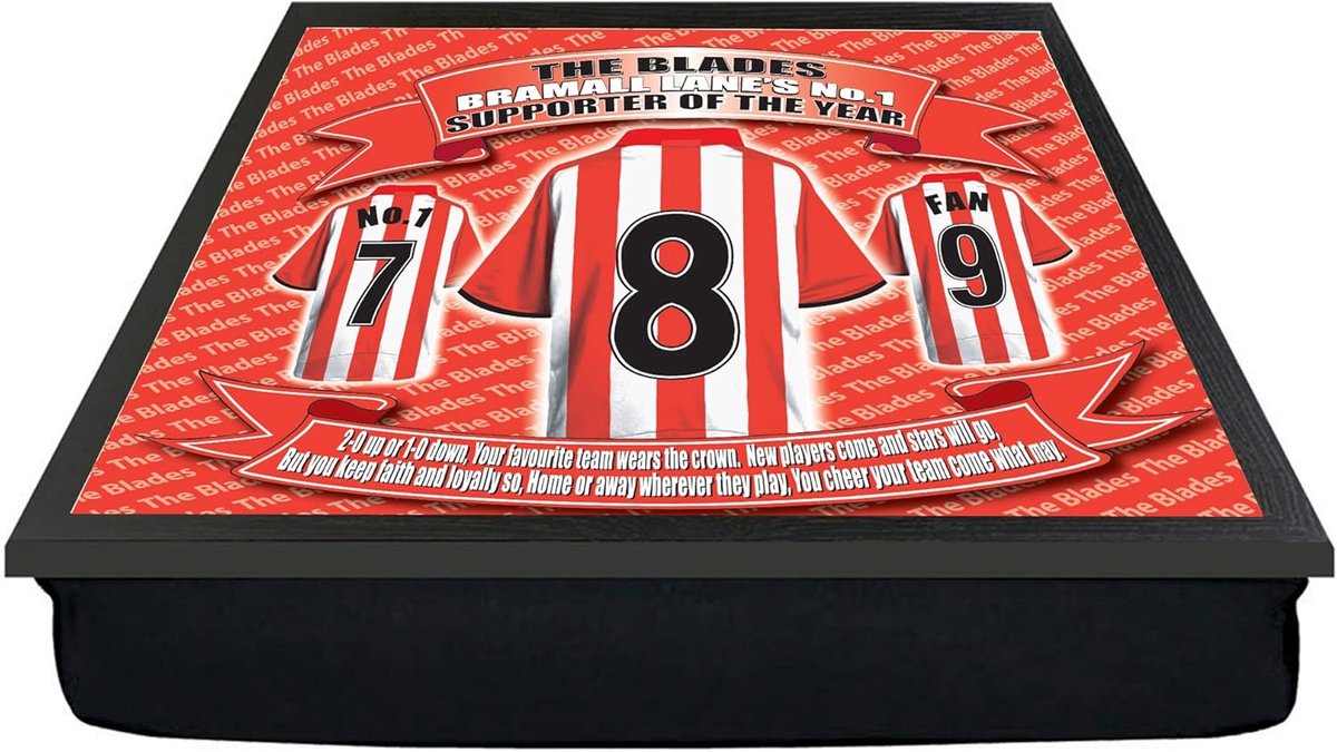 Voetbalshirt Lap Tray - Ontbijt Dienblad - Dineren op Schoot - Gekussen Onderkant - 44 x 33 cm