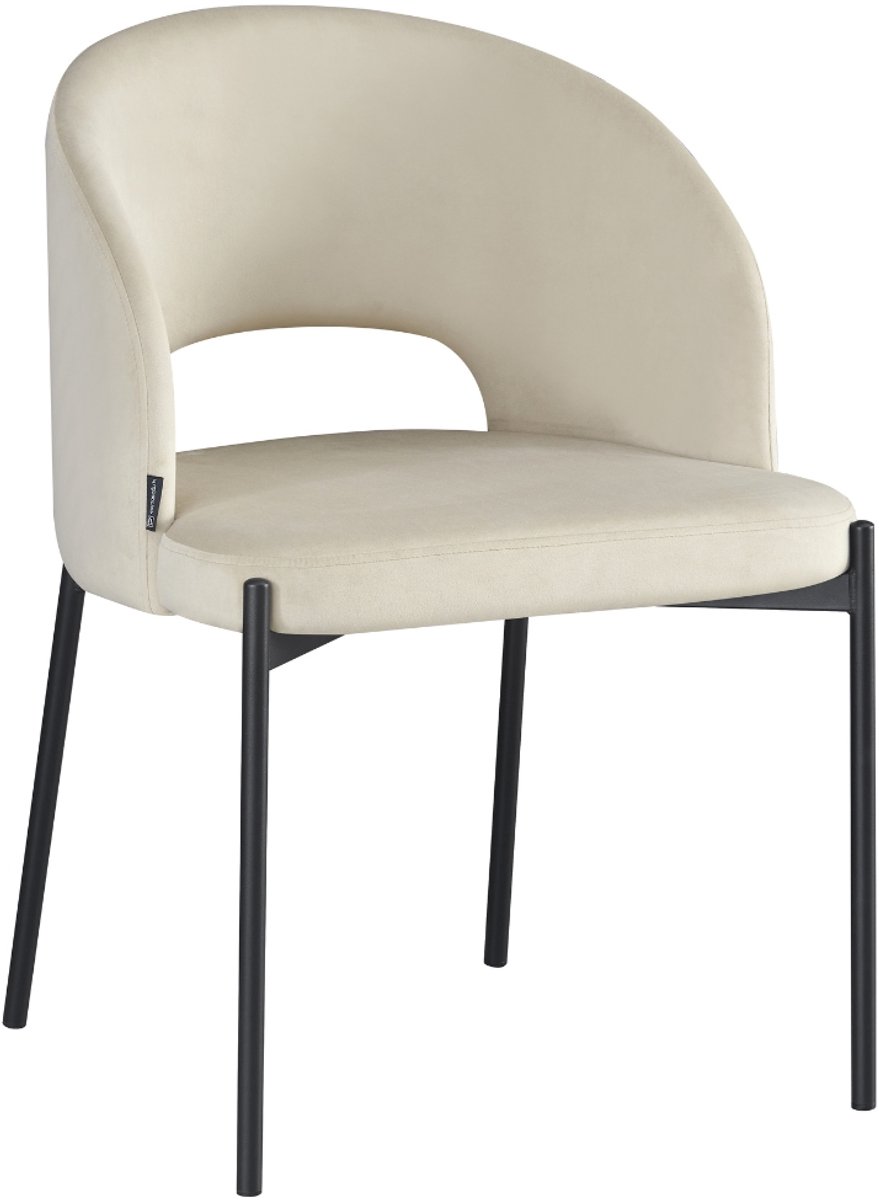 ExitoDesign SIENA - Eetkamerstoel - Velvet - Beige - Metalen Frame