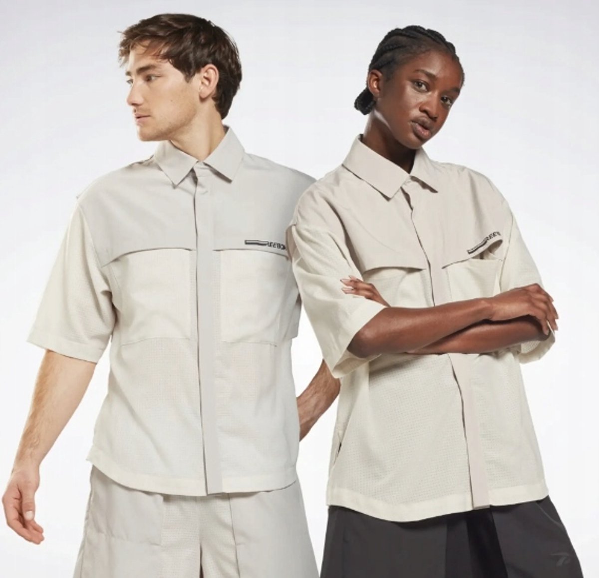 Reebok Serie Overhemd Korte Mouw Unisex Beige
