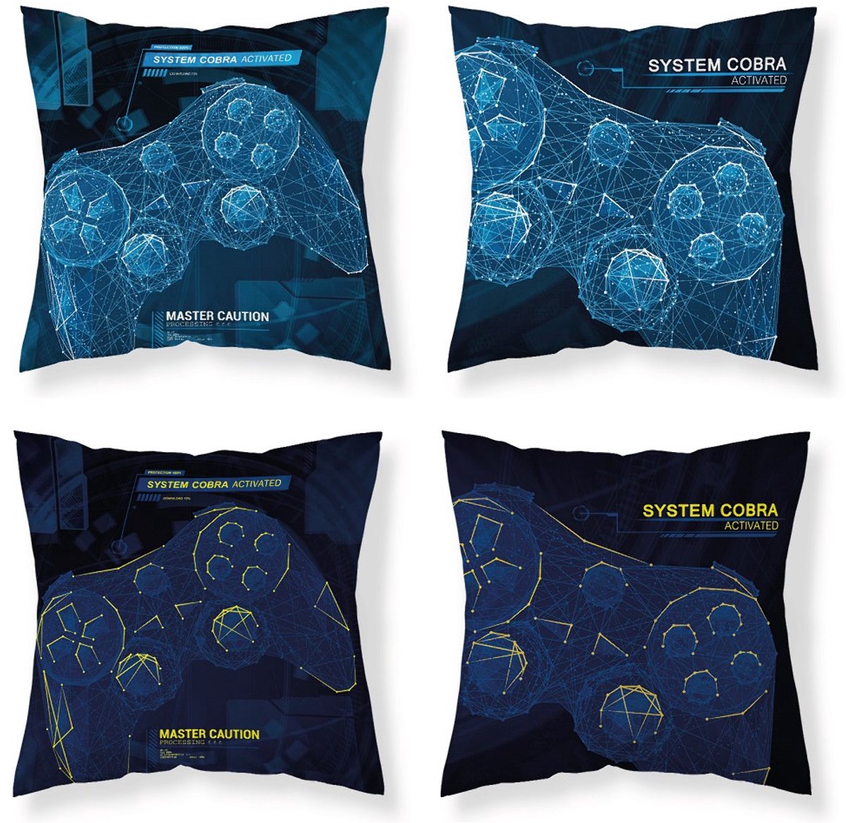Game Sierkussensloop 40x40cm Polyester ZONDER vulling Glow in the Dark