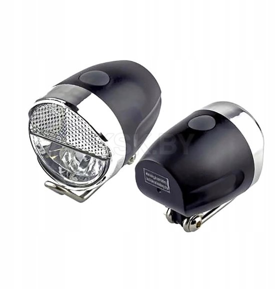 2K - Fietsverlichting - 1W LED - Zwart - Monteerbaar op Vork — afbeelding 2