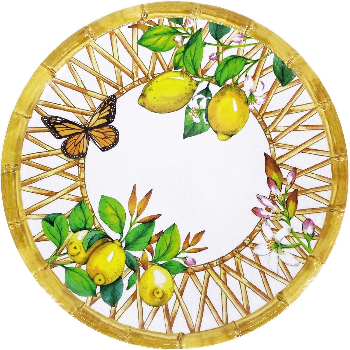 Dessertbord Melamine - Plat Bord - Buiten Eten - Quasi-onbreekbaar - 23 cm - Geel