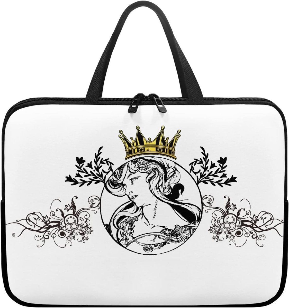 Laptop Sleeve - Notebook Hoes - Dagelijks Gebruik - Waterdicht Neopreen - 17 inch - Queen Design