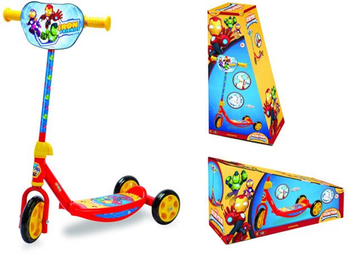 Smoby - Iron Man Scooter - 3 wielen - Geschikt voor kinderen vanaf 3 jaar
