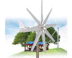 Windturbine Generator - Windmolen Kit - Duurzame Energie Opwekken - 8 Bladen - 15000W 12V 24V 48V - Wit