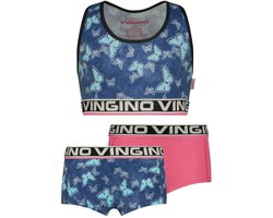 Vingino G261 butterfly racer 3pack Meisjes Ondergoedsetje - Neon Pink