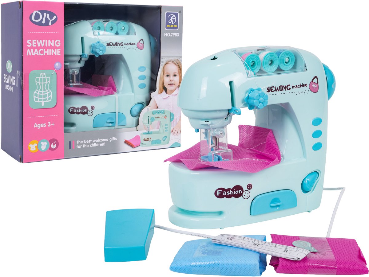 Playos® - Speelgoed Naaimachine - Blauw - met Licht en Geluid - Inclusief Accessoires - Rollenspel Speelgoed