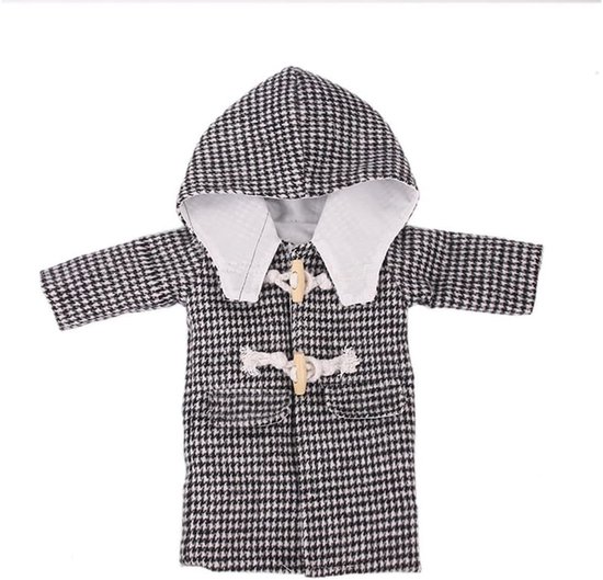Poppenjas - Poppenkleding winter - Poppen aankleden - Hoge kwaliteit stof - Voor 46 cm poppen - Kaki van Merkloos — afbeelding 3