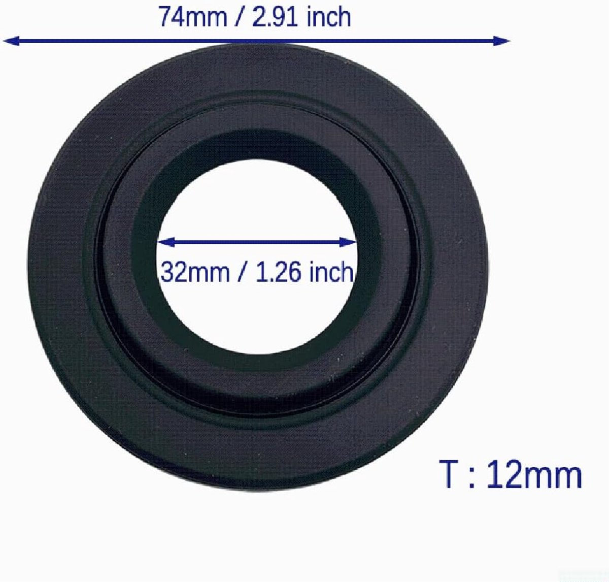 Afdichtingen Koffiemachine - Pakking Ring - Lekkage Voorkomen - Hittebestendig Siliconen - 74 mm Diameter - Zwart