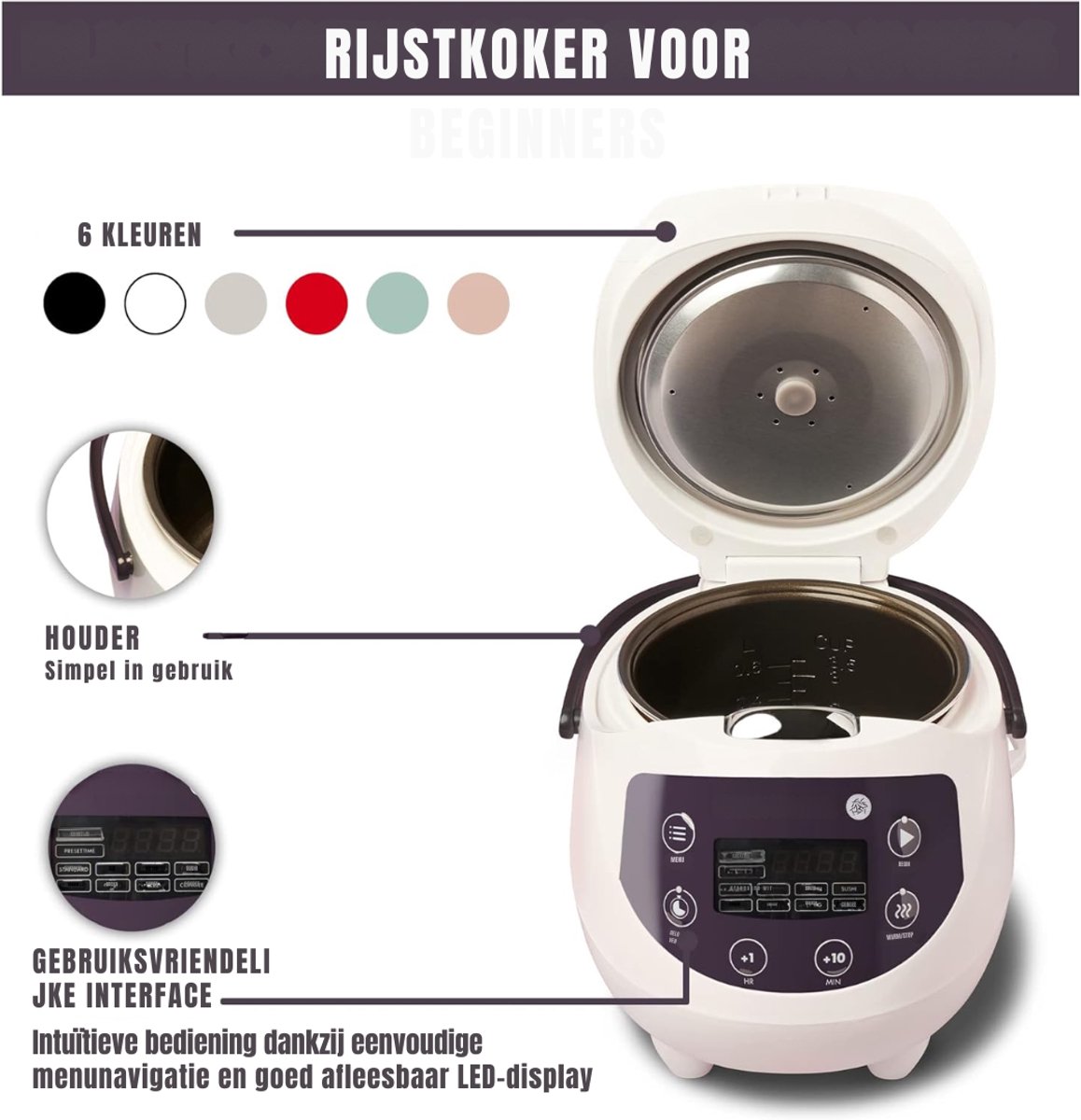 Groupe SEB SAVI® Multicooker Slowcooker Grijs 32cm x 23cm x 22cm - afbeelding 2