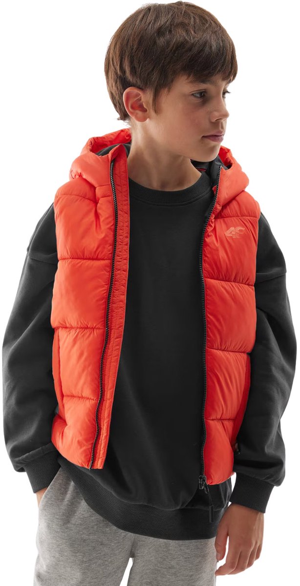 4F Vest Jongens Oranje 70s - Maat 164cm