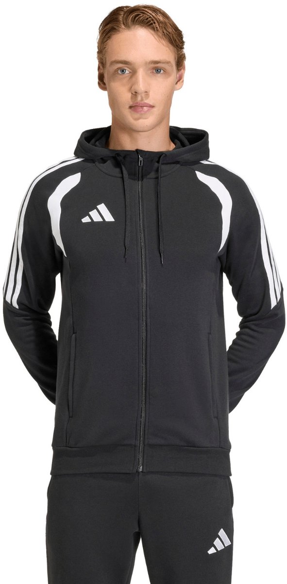 adidas Sweater Heren Tiro 26 League Sweat Full Zip Hoodie Zwart - Maat XL
