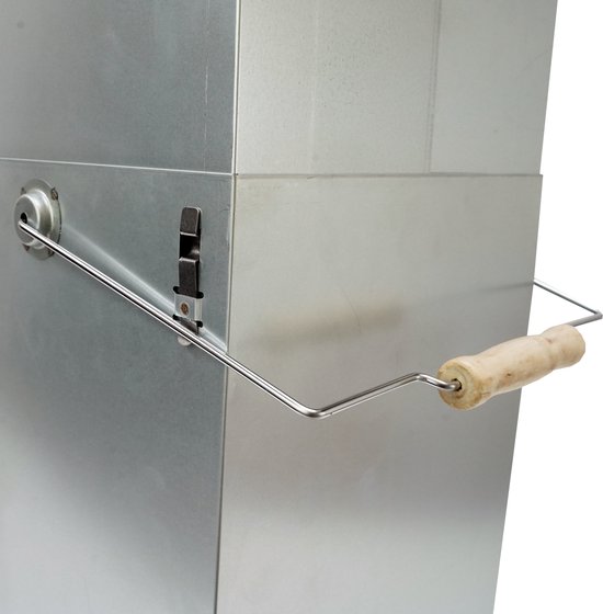 Eurocatch Telescopische Rookoven Vierkant 101 cm - Smoker voor Buiten met Thermometer en 10 Rookhaken - Verzinkt Metalen Rookkast / Rookton voor Vis, Vlees en BBQ Roken van Merkloos — afbeelding 5