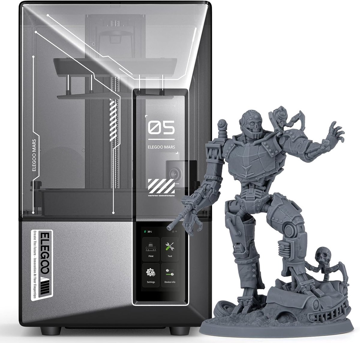 3D Printer - Resin Printer - Gedetailleerd Printen - Hoge Snelheid 150mm/u - 153x77x165 mm