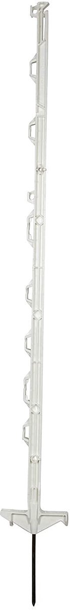 Weidehekpalen Kunststof - Omheining Palen - Dieren Weide - Hoge Stabiliteit Grip - 108 cm Hoog - Wit