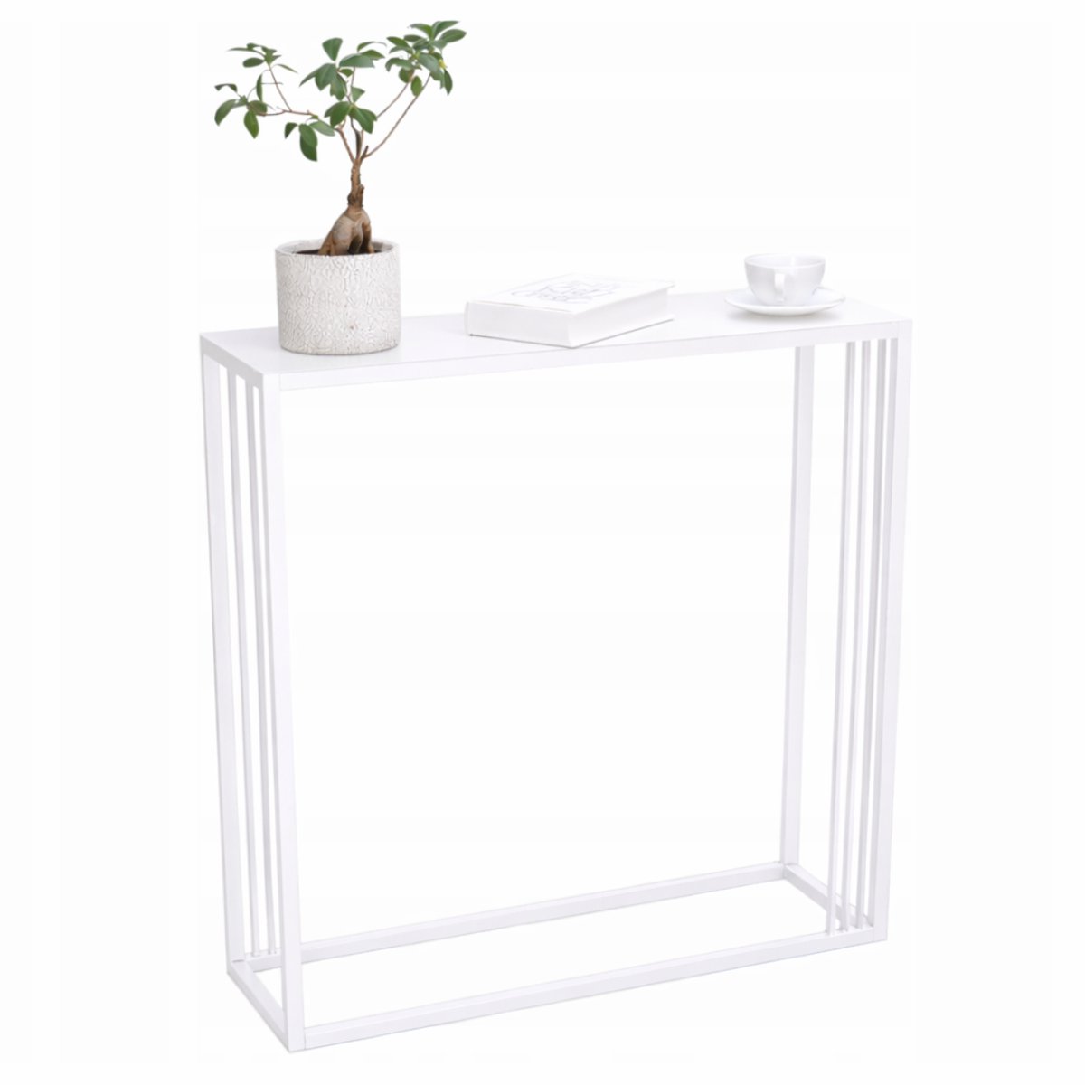 Anwicar Consoletafel Loft - Wit 80x20,5x10 cm - Side Table Achter de Bak - Console Tafel