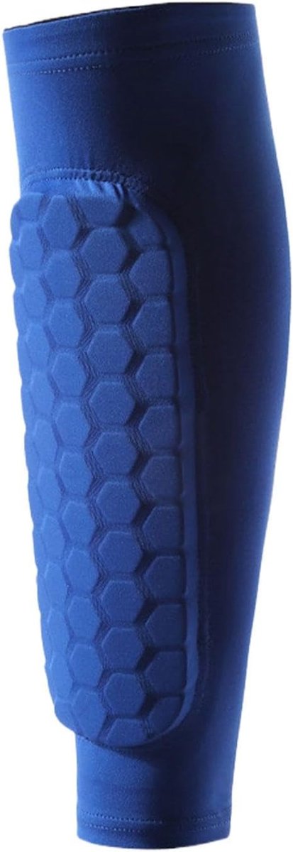 Scheenbeschermers Voetbal - Sport Brace Sleeve - Blessure Preventie - Ademend Vochtafvoerend - Maat M - Blauw