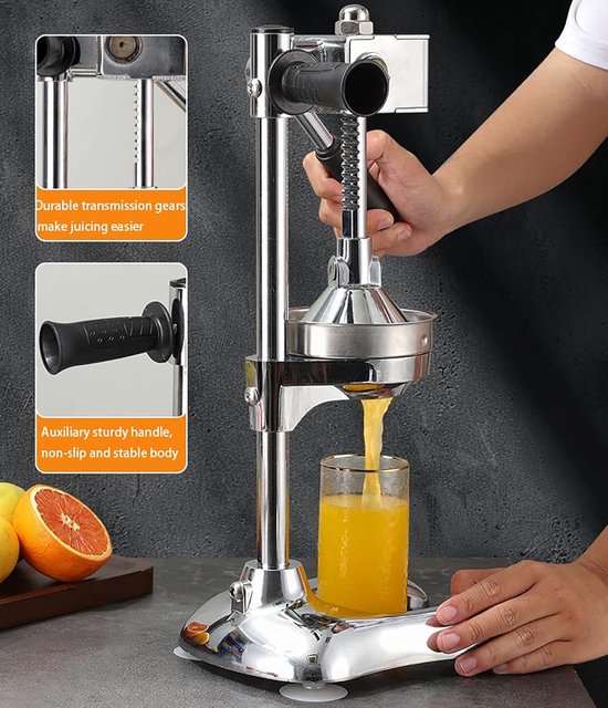 Handmatige Sapcentrifuge - Fruitpers - Vers Sap Maken - Dubbele Drukmodi - 22.5 x 18 x 43.5 cm van Merkloos — afbeelding 5