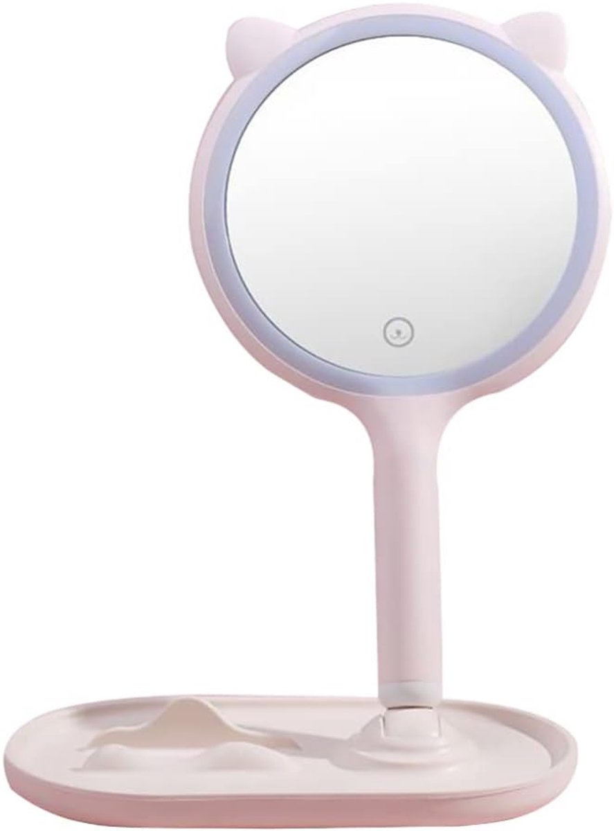Make-up Spiegel - Verlichte Spiegel - Cosmetica Verzorging - Hoge Definitie - 185 x 24 cm - Roze