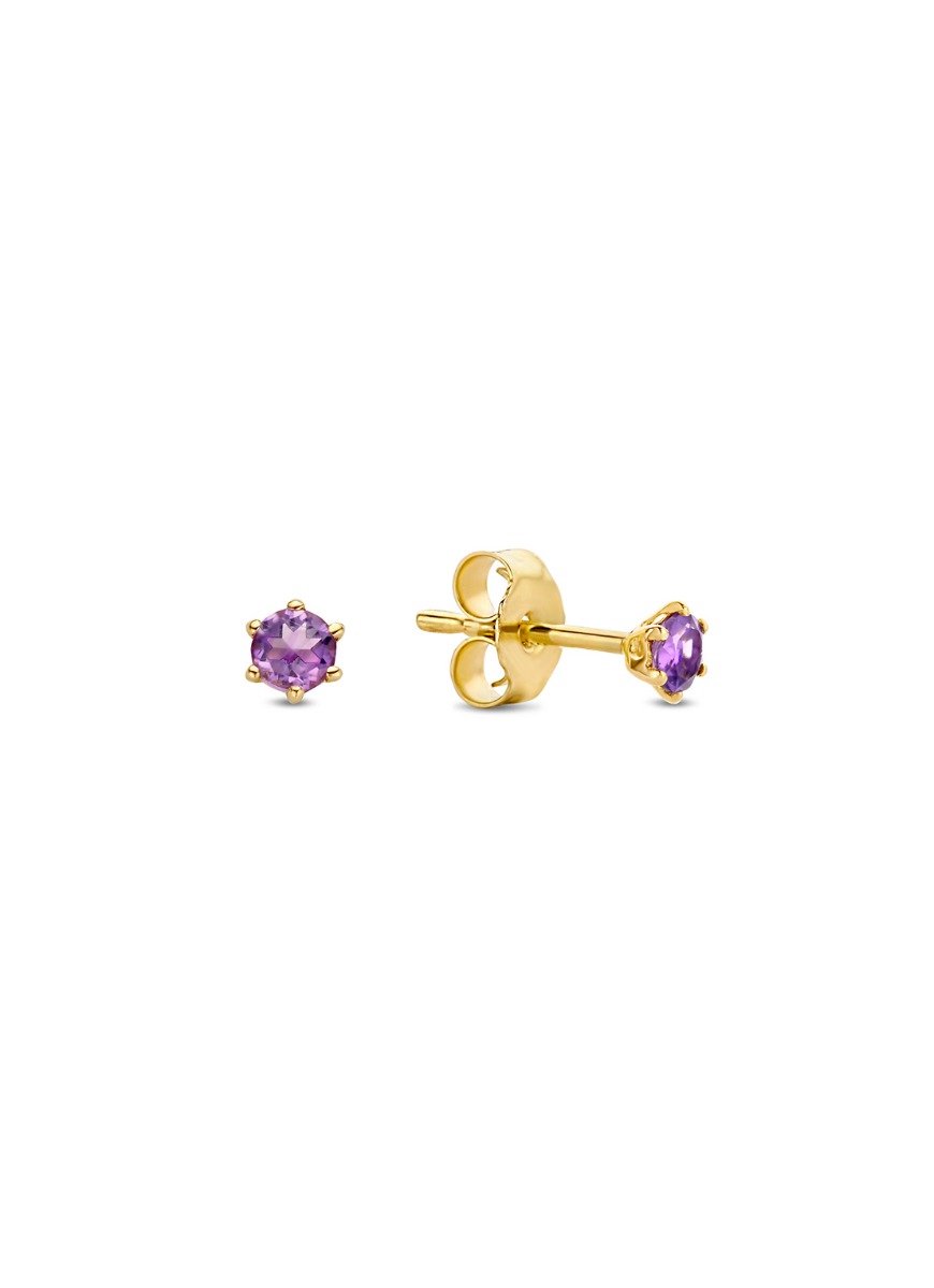Jackie Amethyst Studs 585