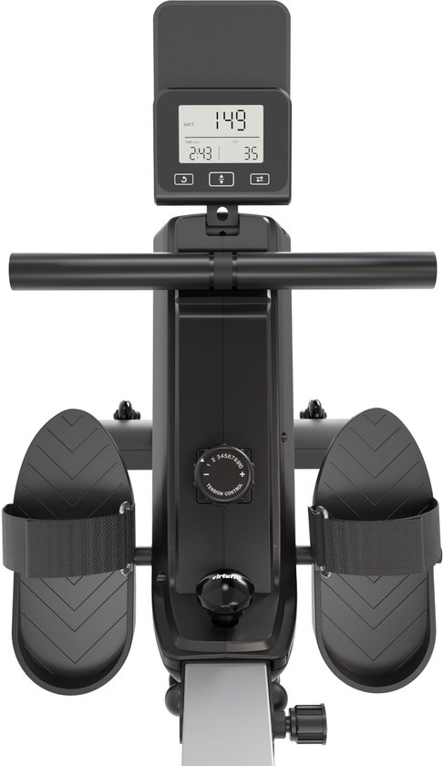VirtuFit ROW200i Roeimachine - Inklapbaar - 10 weerstandniveaus - Geruisloos - Kinomap & FitShow - LCD Display met Tablethouder - Roeitrainer voor thuis - Roeiapparaat (ROW450)