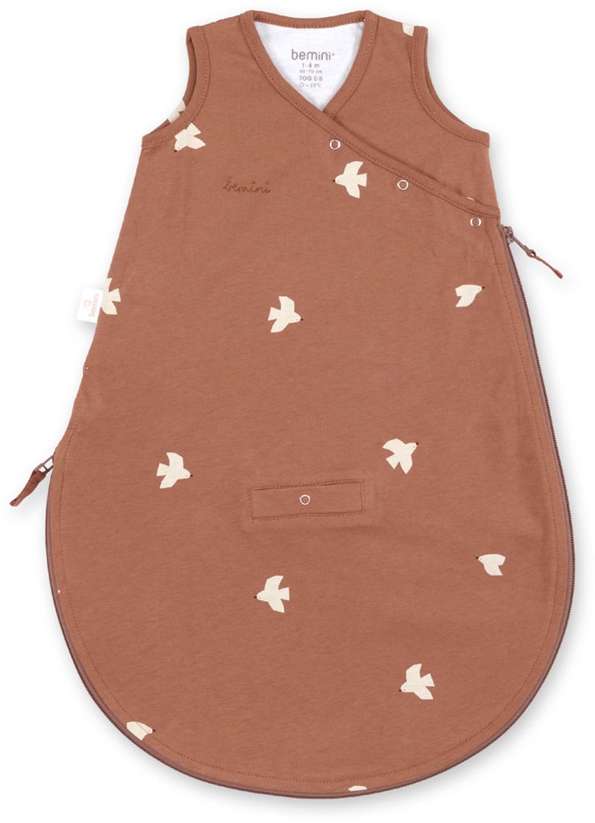 BEMINI Babyslaapzak - MAGIC BAG 1-4m - TOG 0.5 - Zomerjersey - Piuma moka
