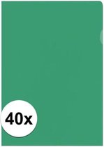40x Insteekmap groen A4 formaat 21 x 30 cm - Kantoorartikelen